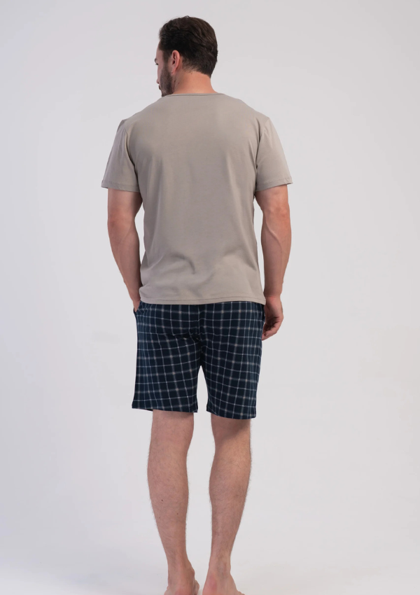 Piżama Męska Vienetta Silver Midnight, Szary, r. M-XXL