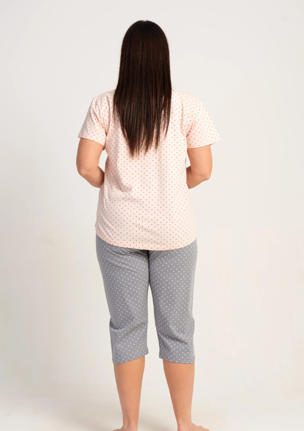 Piżama Damska Vienetta Blush Kitty, Różowy, r. 1XL-4XL