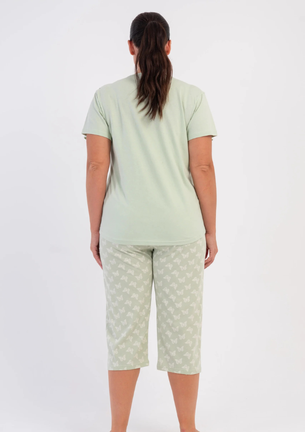 Piżama Damska Vienetta Mint White, Zielony, r. 1XL-4XL