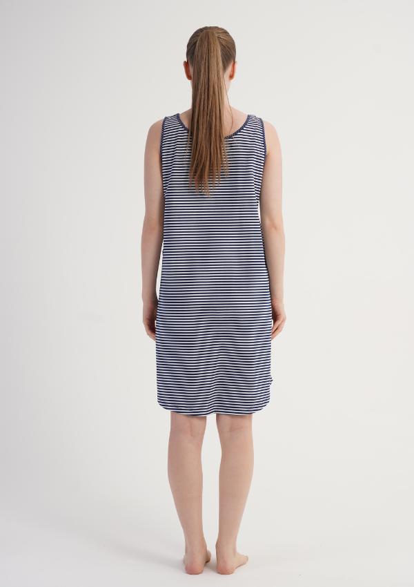Koszula Nocna Vienetta Navy Lines, Granatowy, r. M-XXL