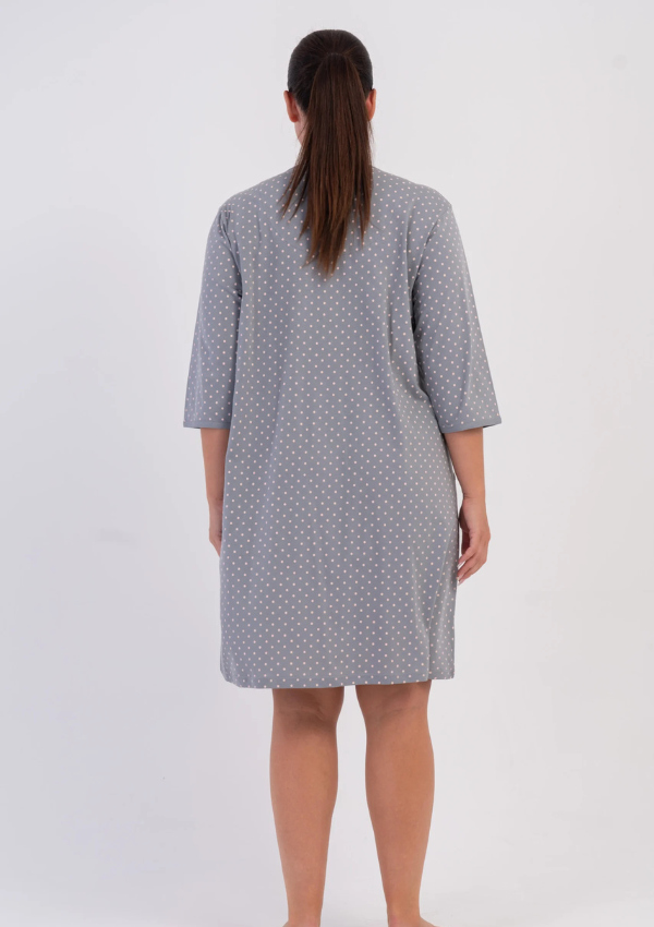 Szlafrok damski Vienetta Silver Dot, Szary, r. 1XL-4XL