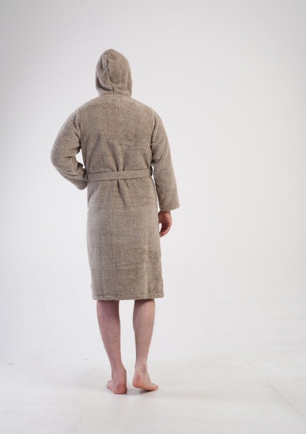 Szlafrok męski Vienetta Beige Vibes, Beżowy, r. L-XXL