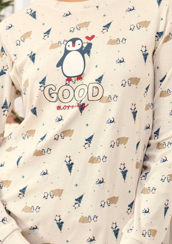 Piżama Damska Polar Morning, Ecru, r. M-XXL