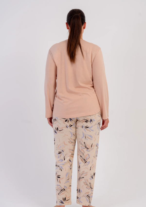 Piżama Damska Vienetta Sky Botanical, Beżowy, r. 1XL-4XL