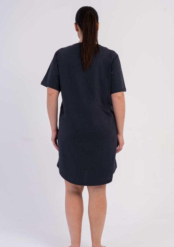 Koszula Nocna Damska Midnight Ease, Grafitowy, r. 1XL - 4XL