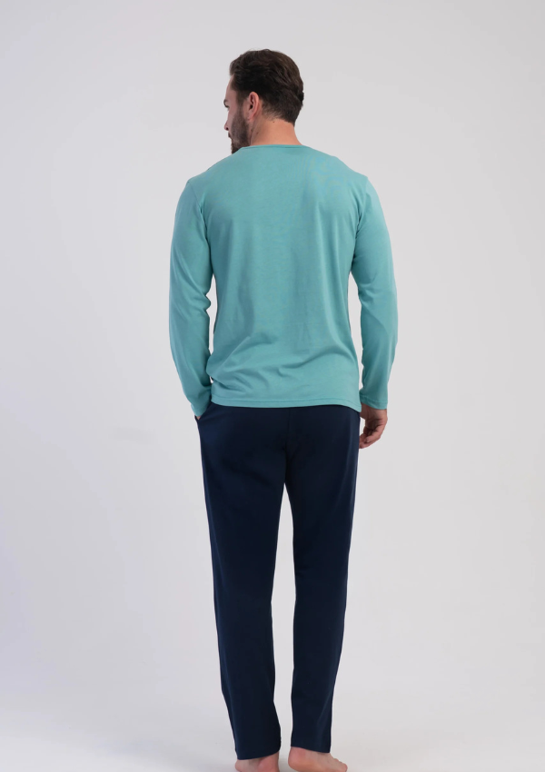 Piżama Męska Vienetta Navy Urban, Turkusowy r. M-XXL