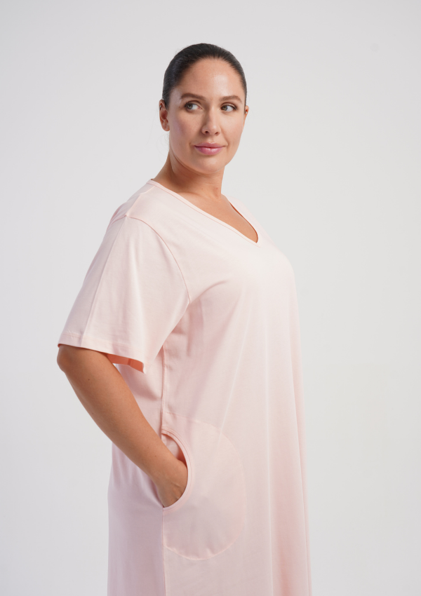 Koszula Nocna Damska Vienetta Rose Ease, Różowy, r. 1XL - 4XL