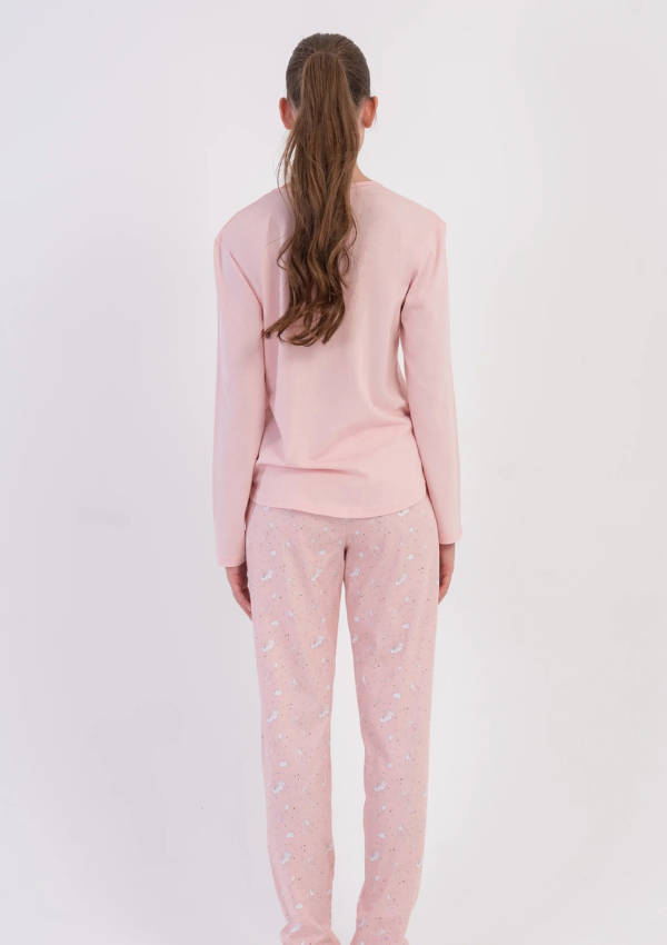 Piżama Damska Vienetta, Blush Cloud, Różowy r. S-XL