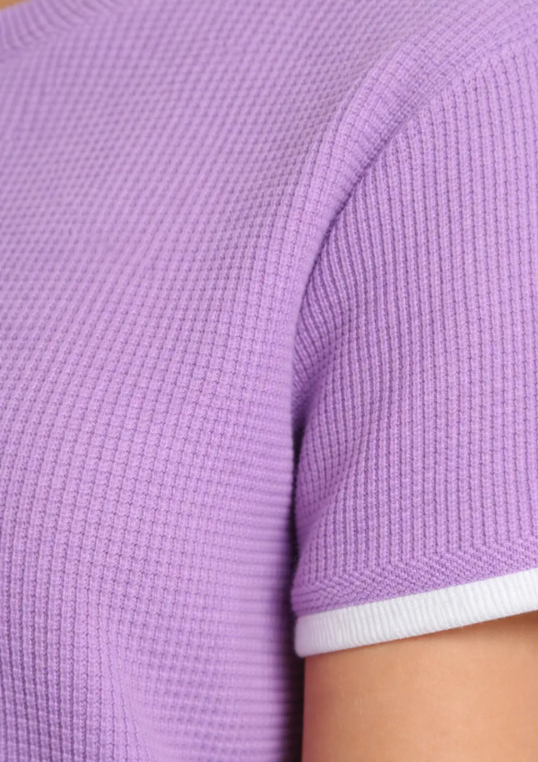 Piżama Damska Lavender Waffle Set, Fioletowy, M-XL