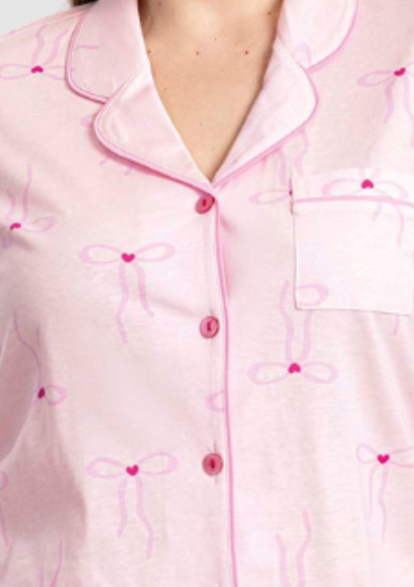 Piżama Damska Pink Ribbon, Różowy, r. 2XL-4XL
