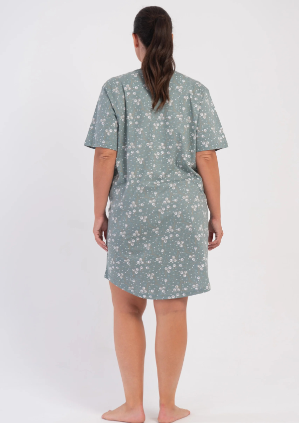 Koszula Nocna Damska Sage White, Zielony, r. 1XL - 4XL