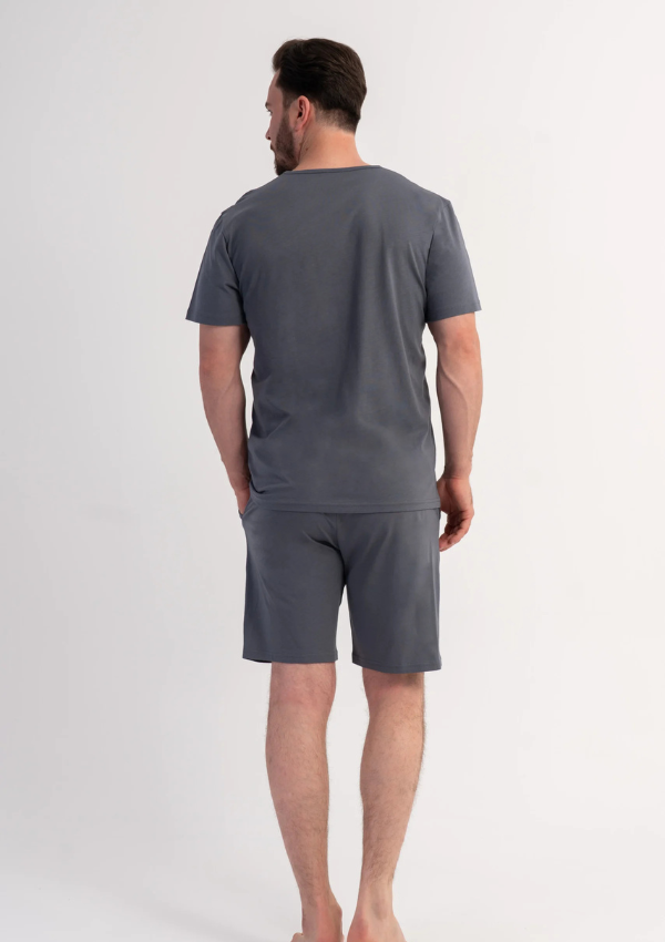 Piżama Męska Vienetta Graphite Fun, Szary, r. S-XL