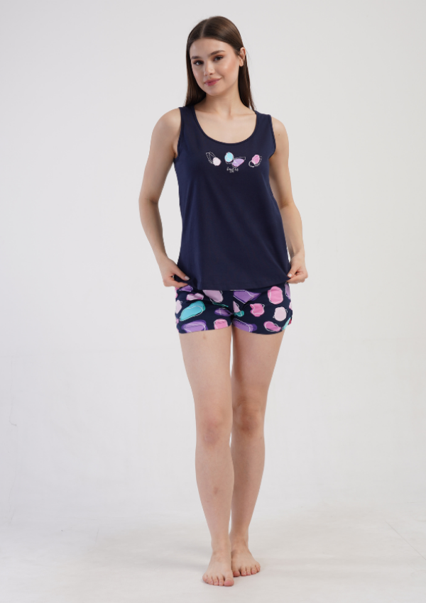 Piżama Damska Dream Colors, Granatowy S -XL