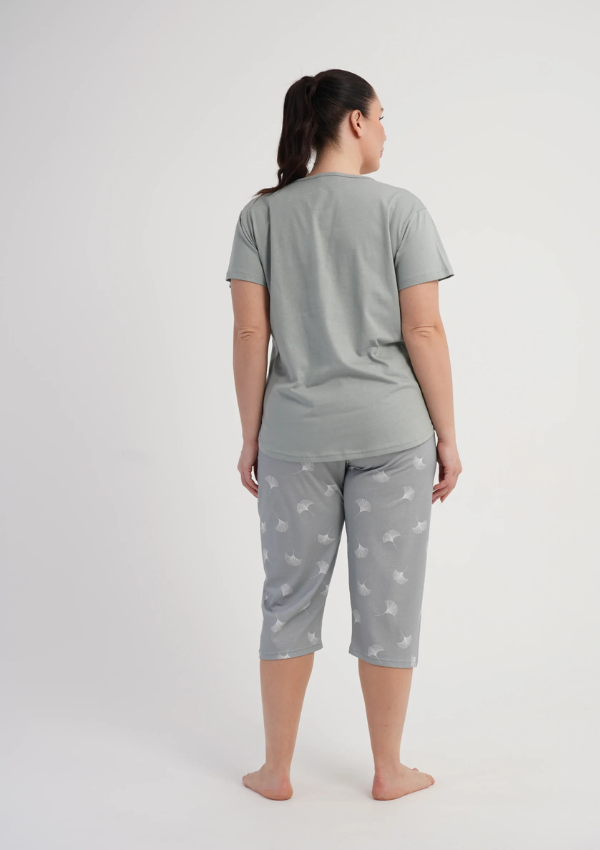 Piżama Damska Vienetta Sage Meadow, Szary, r. 1XL-4XL