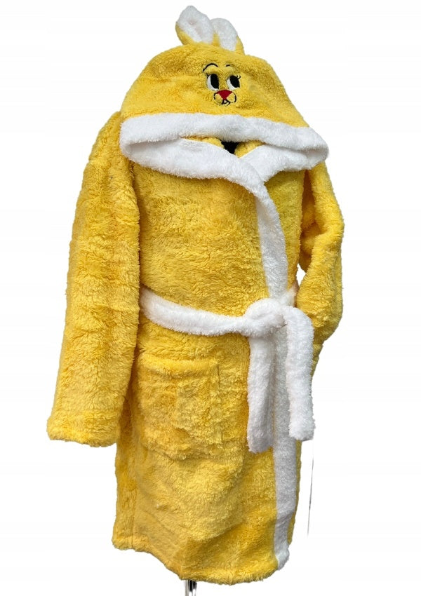 Szlafrok Dziewczęcy Vienetta, Yellow Bunny, Żółty, r. 110-134 image 2
