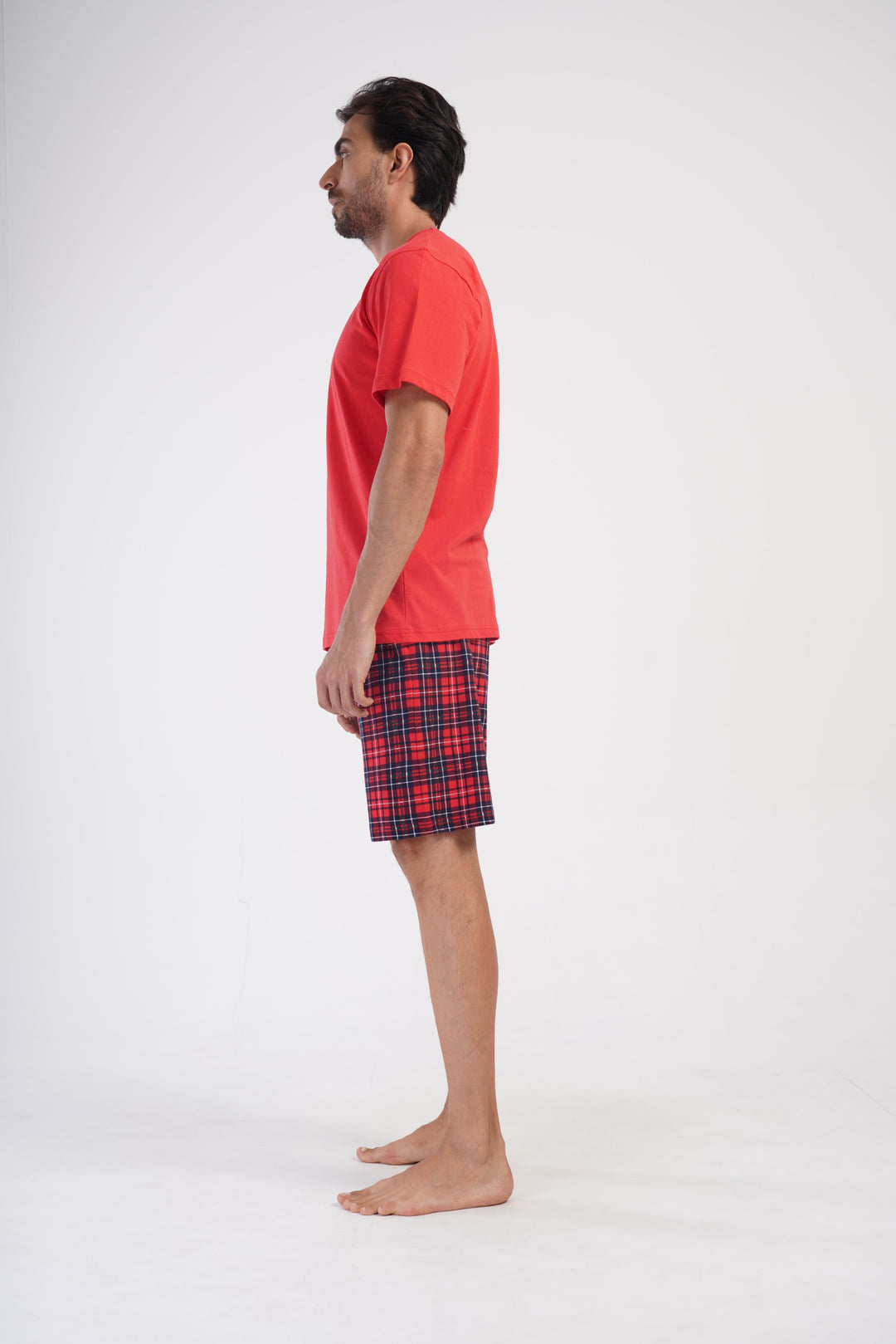 Piżama Męska Vienetta Red Comfort, Czerwony, r. L-XXL