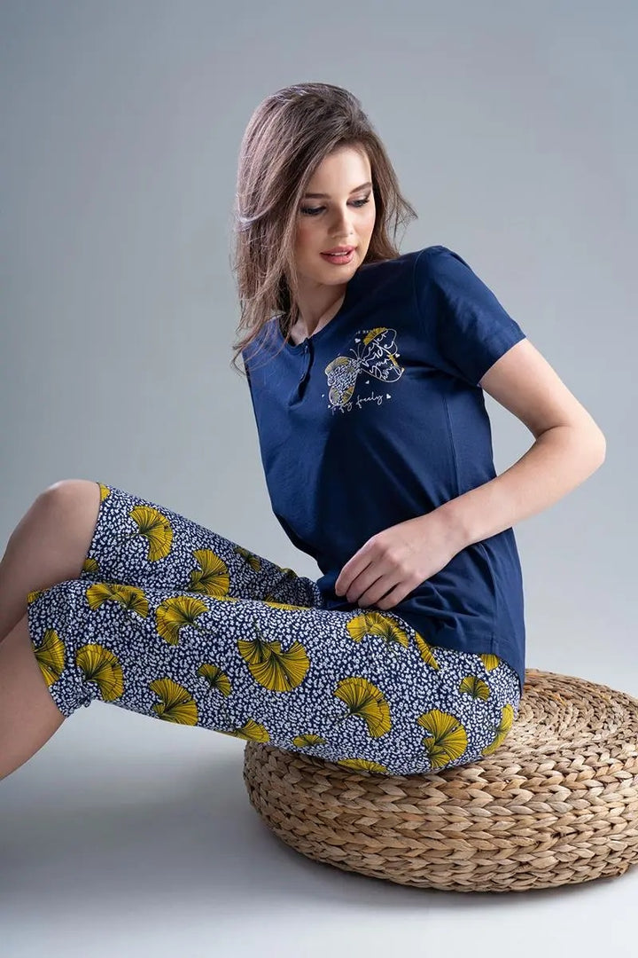 Piżama Damska Vienetta Comfortable Dream Haven, granatowa, r. M-XXL image 2