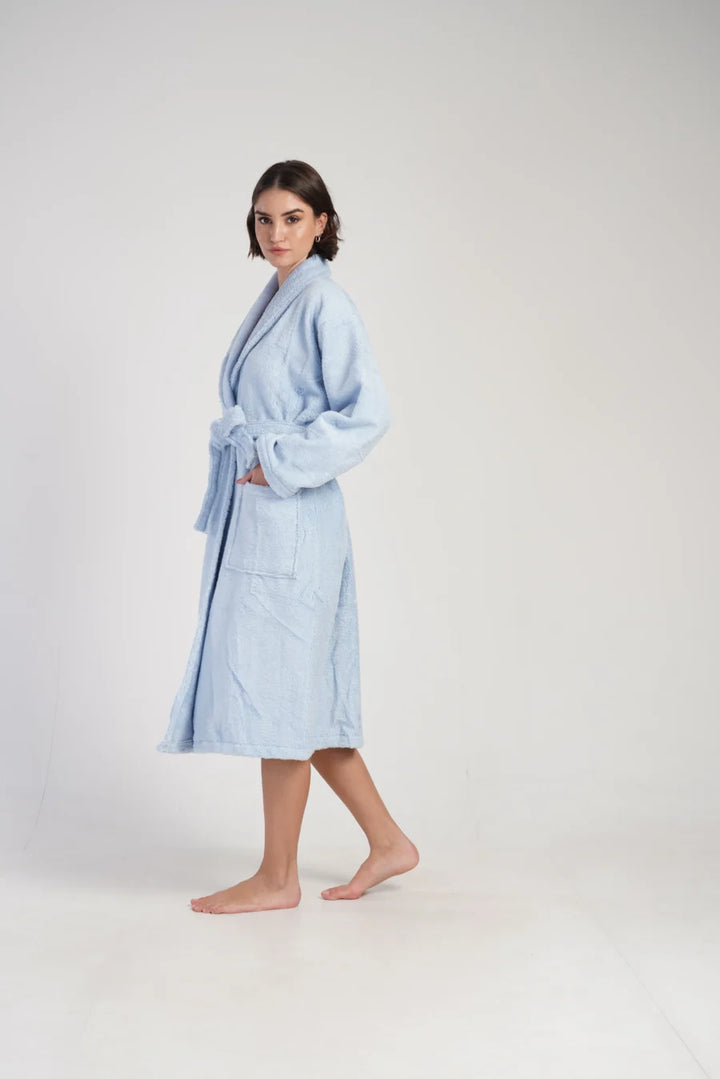 Szlafrok damski Vienetta Blue Night, Niebieski, r. M-XL