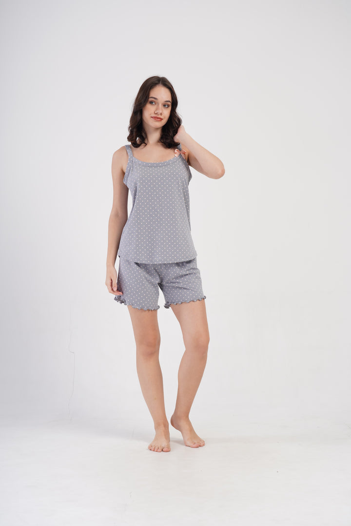 Piżama Damska Vienetta Gray Chill, Szary, 1XL-4XL
