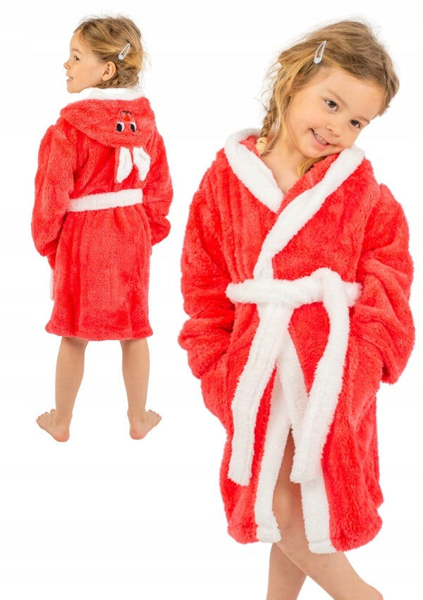 Szlafrok Dziecięcy Honey Bunny Coral, koralowy, r. 110-134