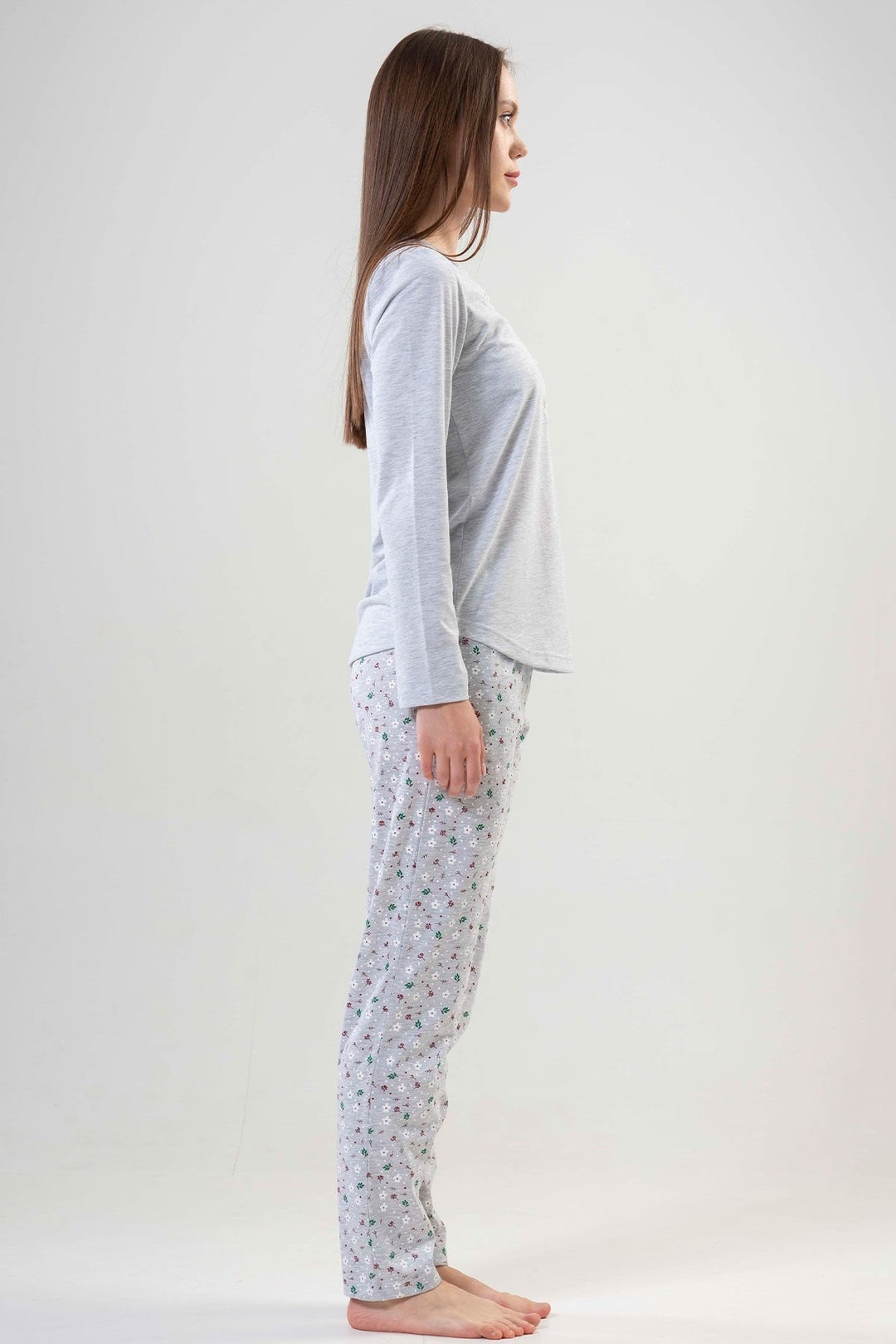 Piżama Damska Vienetta, Believe You, Szara, r. M-XXL image 2