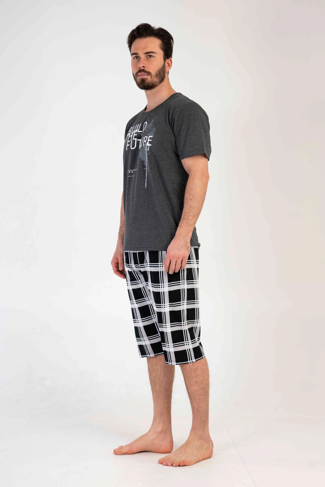 Piżama Męska Vienetta Future, Szary, r. 1XL-4XL image 1