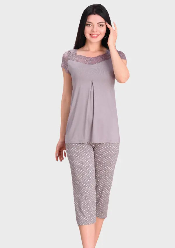 Piżama damska Gray Elegance, Szary, r. M, L, XL, 2XL, 3XL image 0