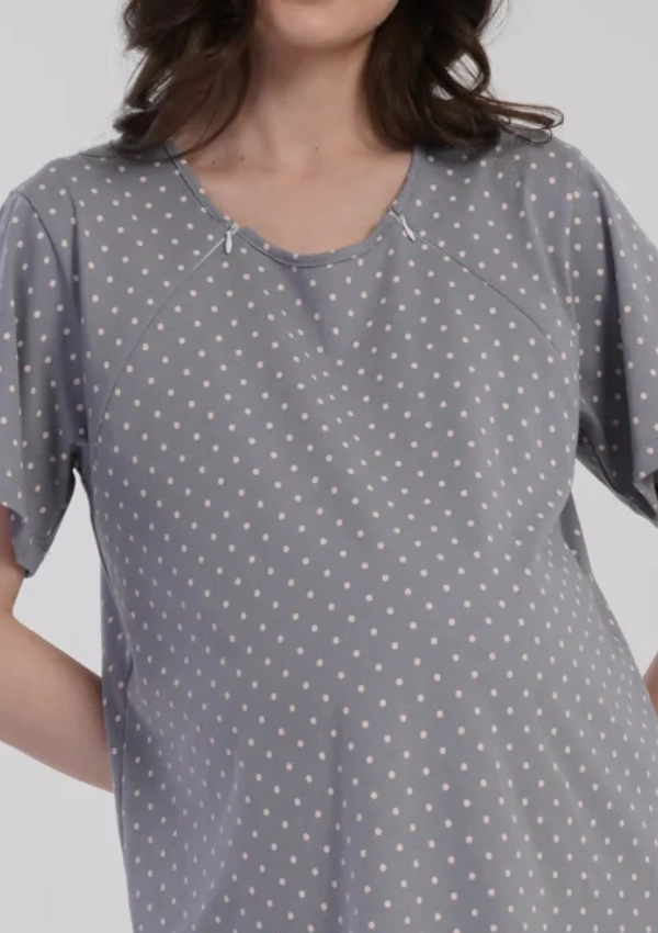 Koszula do Karmienia Vienetta Dots Dream, Szary, r. S-XXL