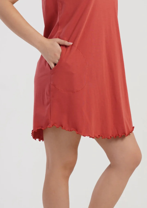 Koszula Nocna Vienetta Red Soft, Czerwony, r. M-XXL