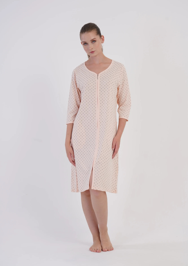 Szlafrok damski Vienetta Pink Pearl, Różowy, r. M-XXL