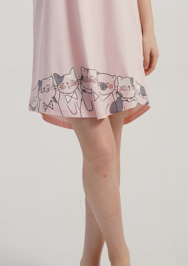 Koszula Nocna Vienetta Kitty Night, Różowy, r. S-XL