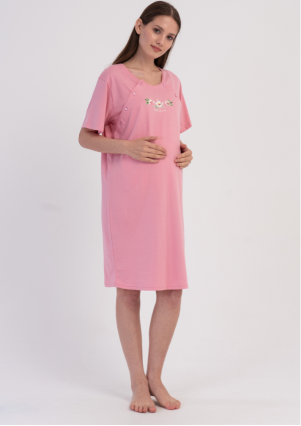Koszula do Karmienia Vienetta Bloom Maternity, Różowy, r. M-XXL