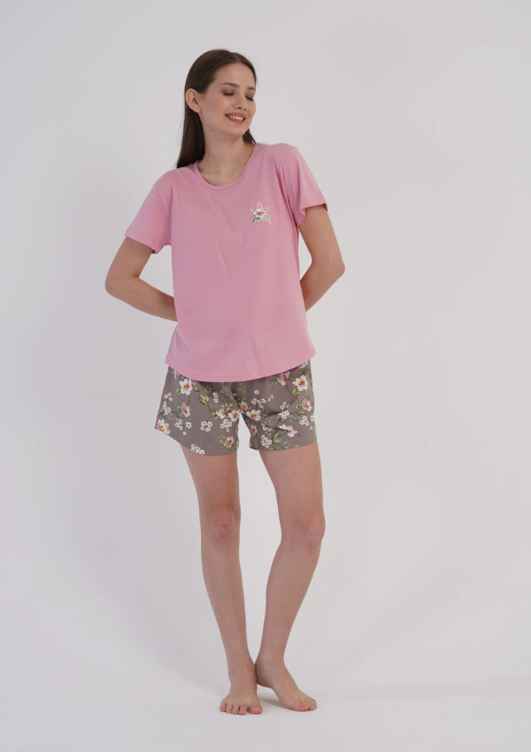 Piżama Damska Vienetta Rose Olive, Różowy, S-XL