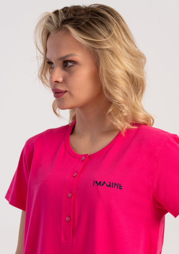 Koszula Nocna Vienetta Imagine Glow, Różowy, r. M-XXL