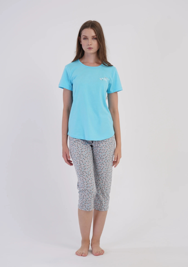 Piżama Damska Vienetta Misty Blue, Niebieski, r. L-XXL