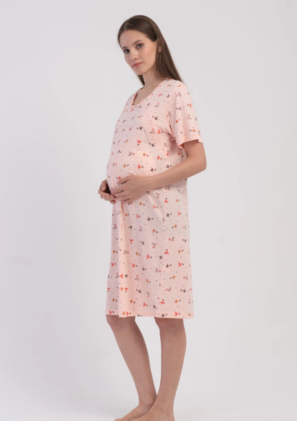 Koszula do Karmienia Vienetta Butterfly Maternity, Różowy, r. S-XL