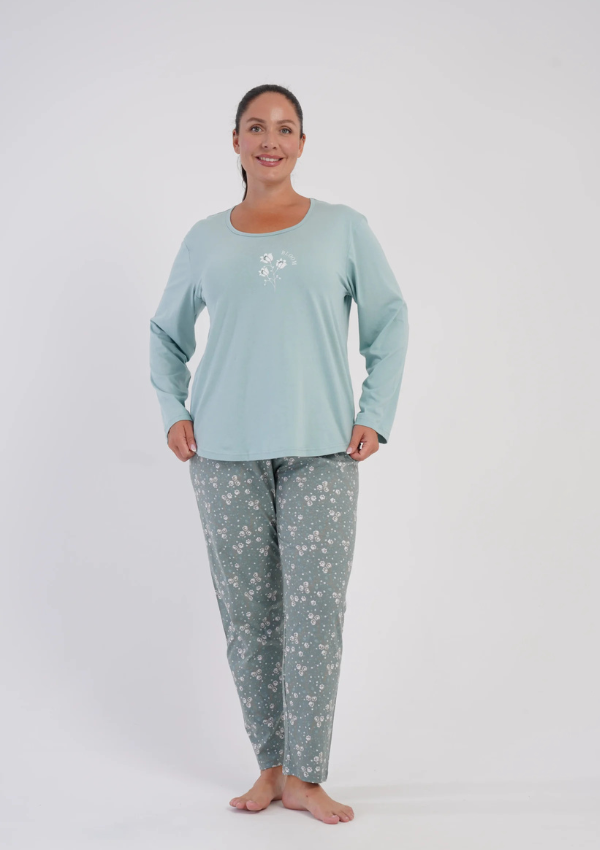 Piżama Damska Vienetta Sage Meadow, Niebieski, r. 1XL-4XL
