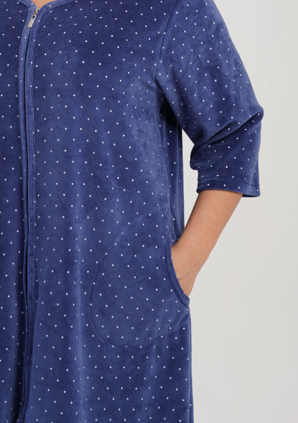 Szlafrok damski Vienetta Velvet Dreams, Grantowy, r. 5XL - 7XL