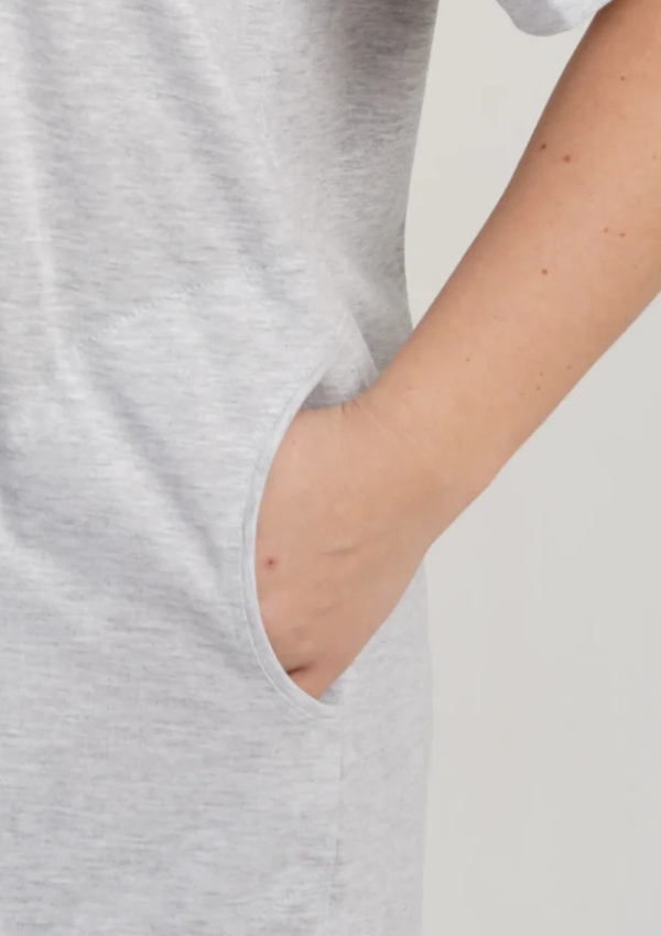 Koszula Nocna Damska Vienetta Soft Melange, Szary, r. 1XL - 4XL