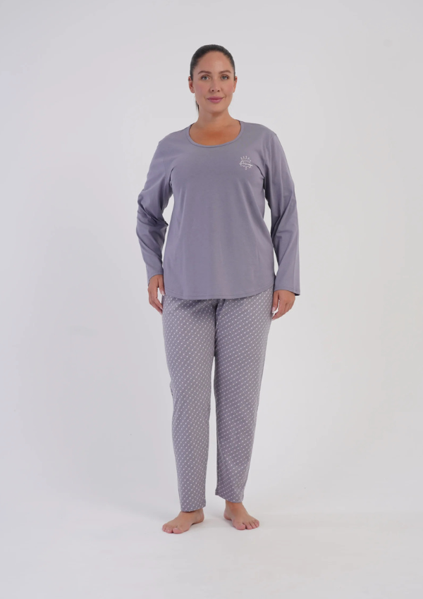 Piżama Damska Vienetta Blush Crown, Lawendowy r. 1XL-4XL