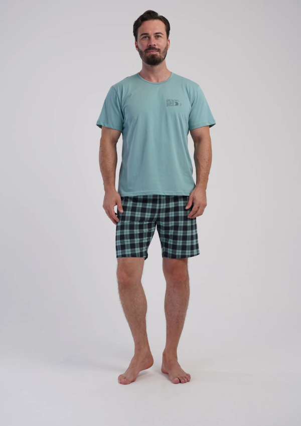 Piżama Męska Vienetta Sea Green, Morski, r. M-XXL