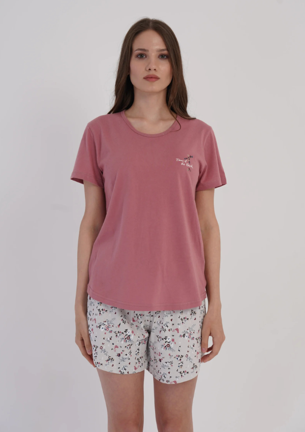 Piżama Damska Vienetta Silver Colorful, Różowy, S-XL