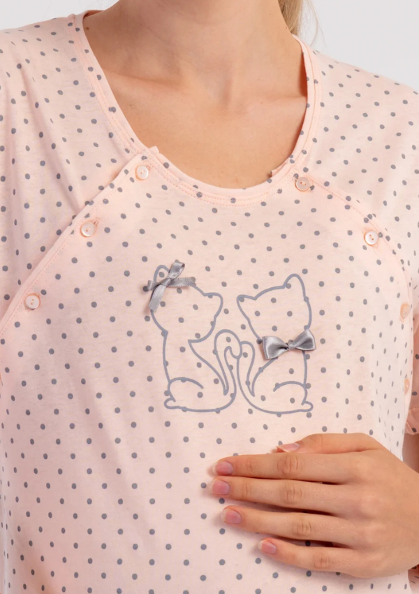 Koszula do Karmienia Vienetta Kitty Maternity, Różowy, r. S-XXL