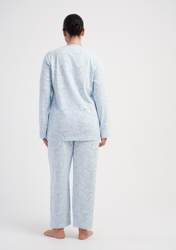 Piżama Damska Vienetta Pastel Comfort, Niebieski, r. 1XL-4XL