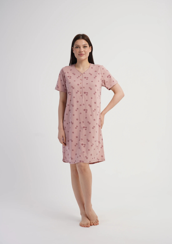 Koszula Nocna Vienetta Pink Floral, Różowy, r. M-XXL