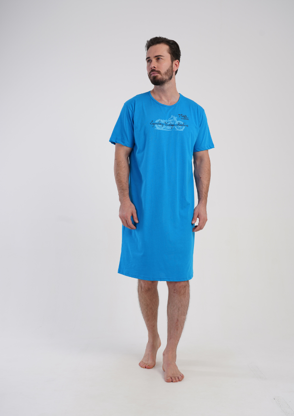 Koszula męska Vienetta Blue Comfort, Niebieski, r. L-XXXL