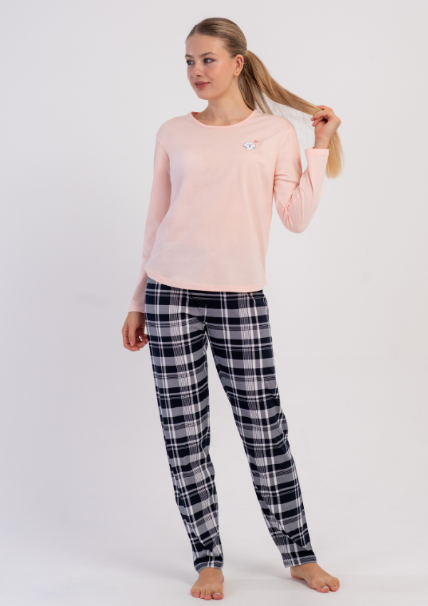 Piżama Damska Vienetta, Midnight Ivory, Różowy, r. S-XL