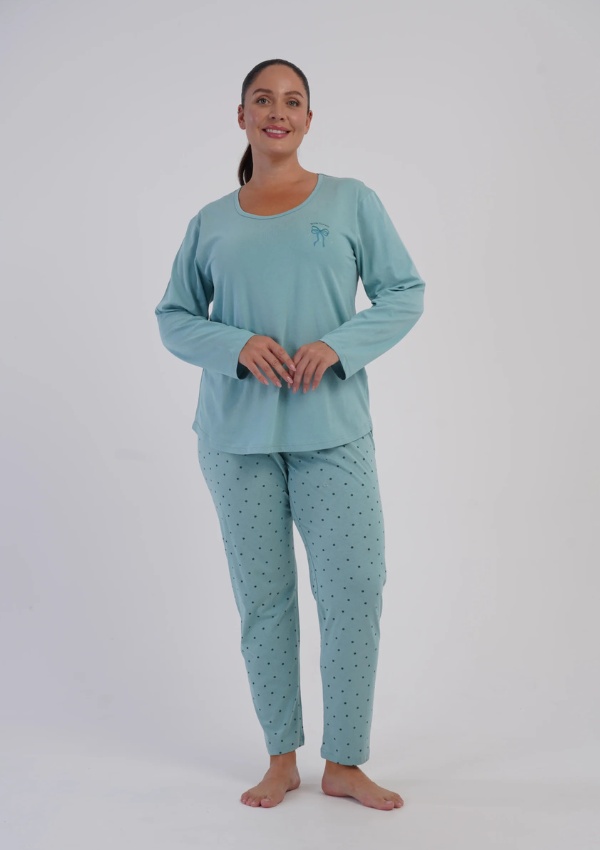 Piżama Damska Vienetta Deep Teal, Zielony r. 1XL-4XL