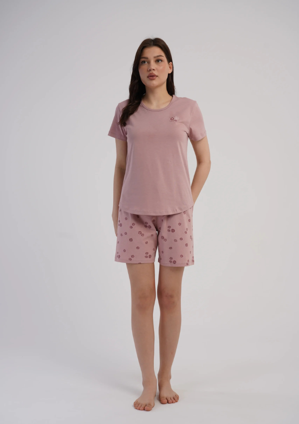 Piżama Damska Vienetta Berry Bloom, Różowy, M -XXL