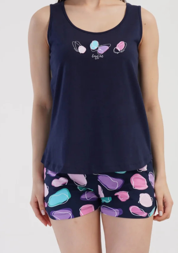Piżama Damska Dream Colors, Granatowy S -XL